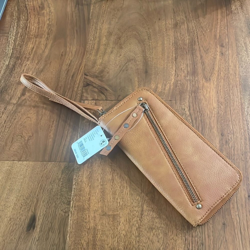NWT Free People Vegan Leather Wristlet